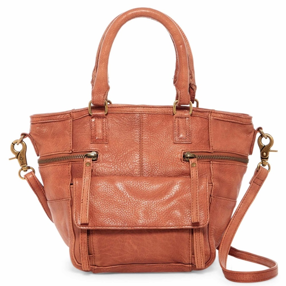 🆕🎉HP🎊Day and Mood Hannah Peach Leather MiniTote